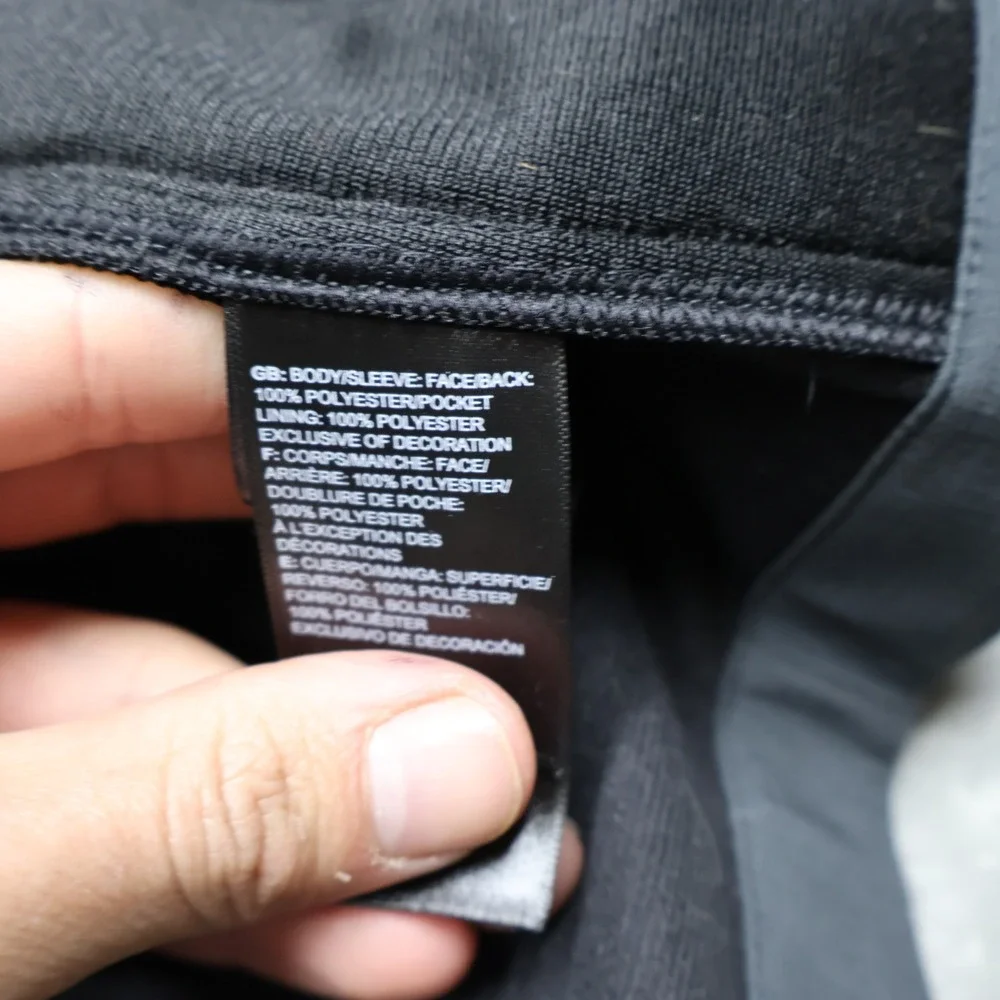 North Face Jacket Mens Large Black Castle Rock Softshell‎ Wind Resistant LOGO